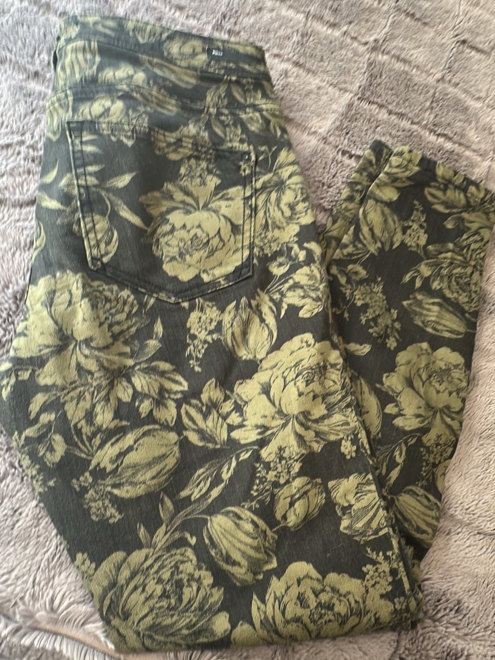 Pilcro letter press Olive Floral Print Pants (mix39)